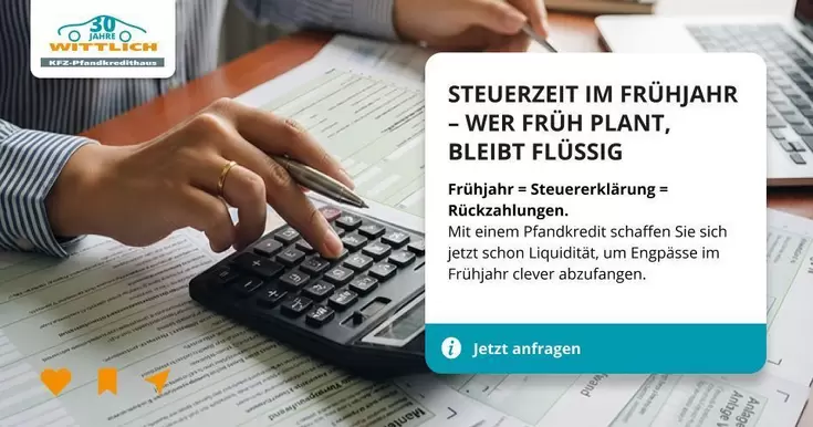 Newsbild Steuerzeit im Frühjahr – wer früh plant, bleibt flüssig